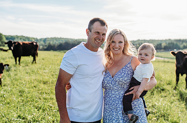 The Shea family on their farm in Watt Township